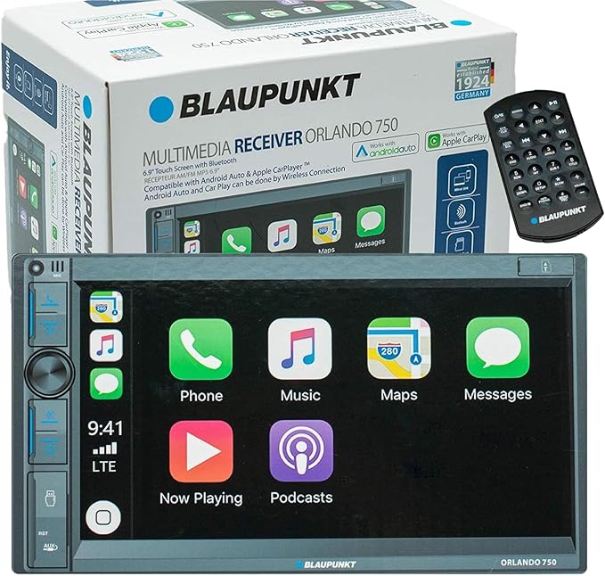 BLAUPUNKT ORLANDO750 Car Stereo - 6.9" Touchscreen, Wireless Apple CarPlay, Wireless Android Auto, Bluetooth