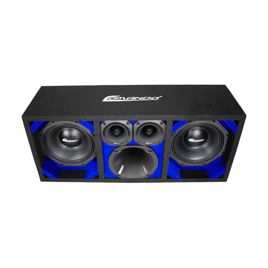 KTPON-208BLACK / DUAL 8" BLUE/BLACK