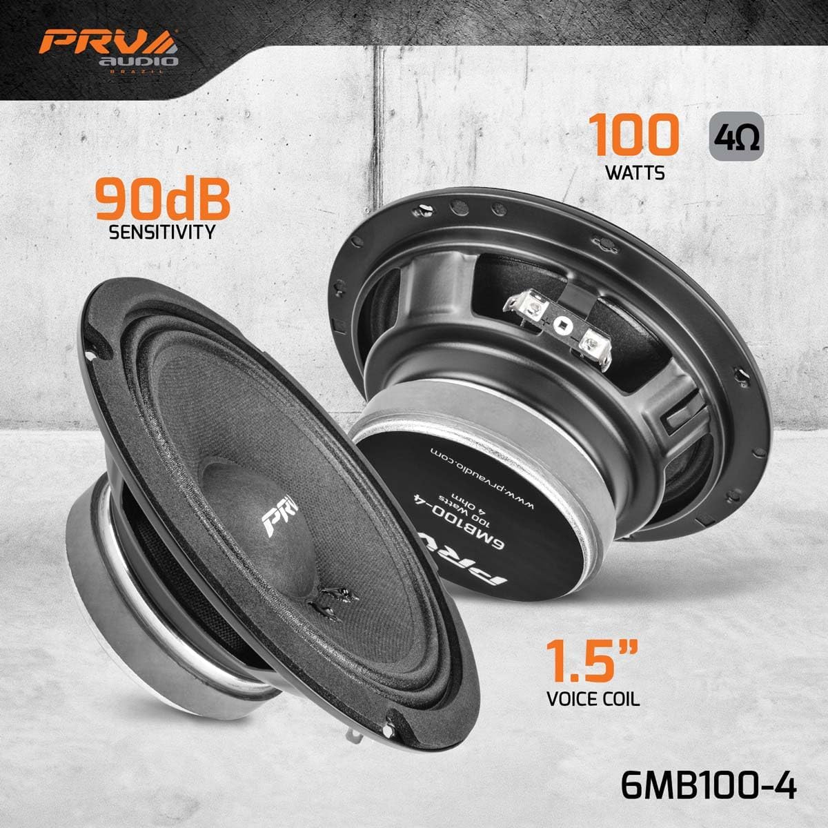 6MB100-4 (PAIR) | 6.5" MIDBASS LOUDSPEAKER