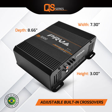 QS3000 1 Ohm | 3000 Watt Amp Car Audio Amplifier Full Range