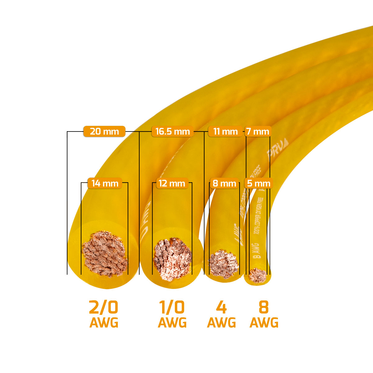 PW0AWG-AMBER GOLD 50ft Roll