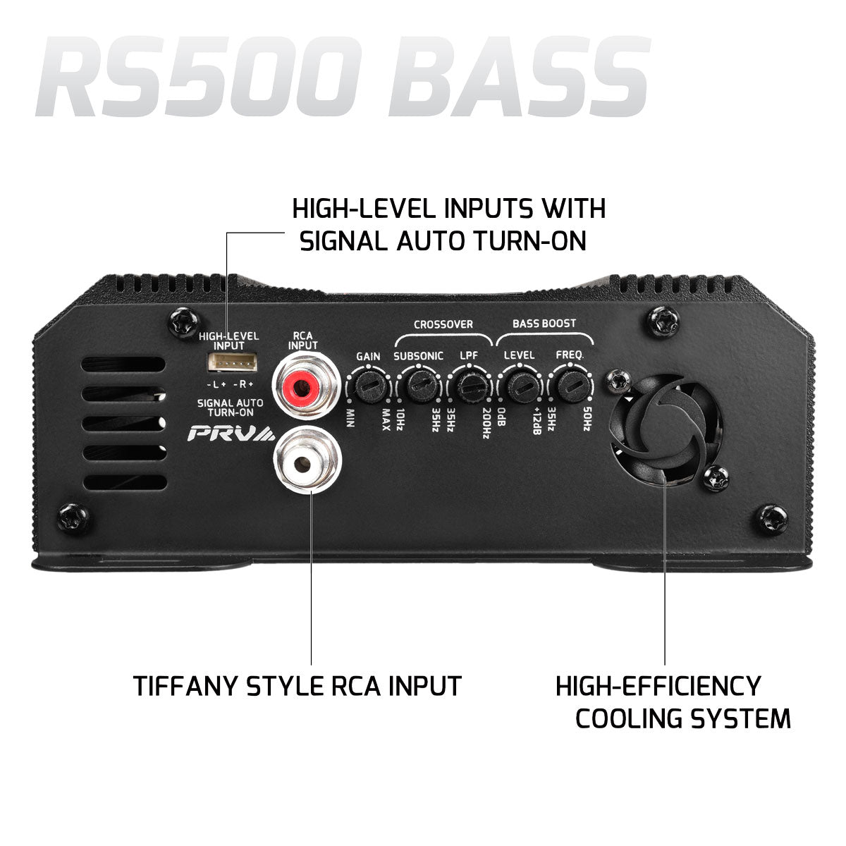 RS500 BASS 2 Ohm - 1 Channel Monoblock Amplifier