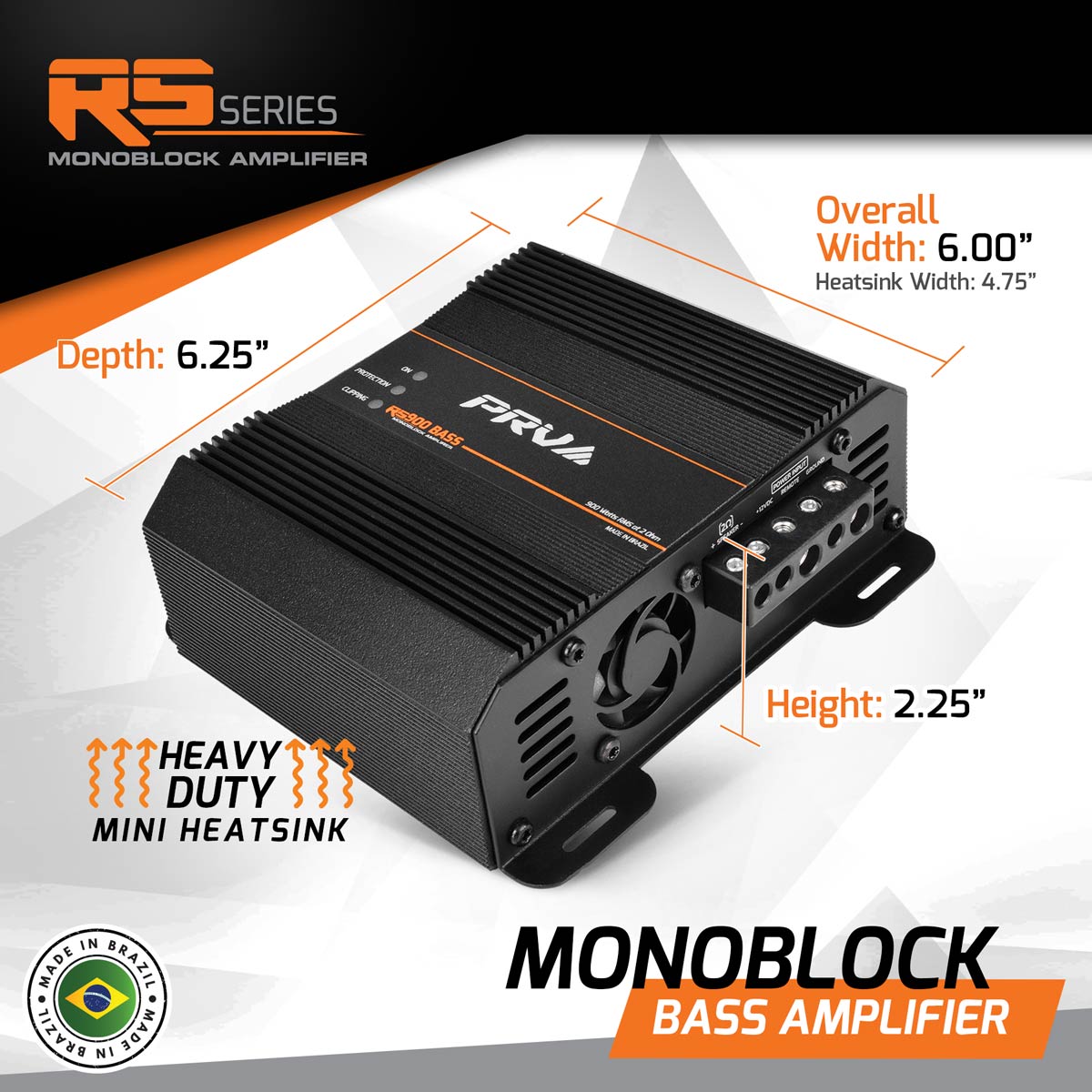 RS900 BASS 2 Ohm - 1 Channel Monoblock Amplifier