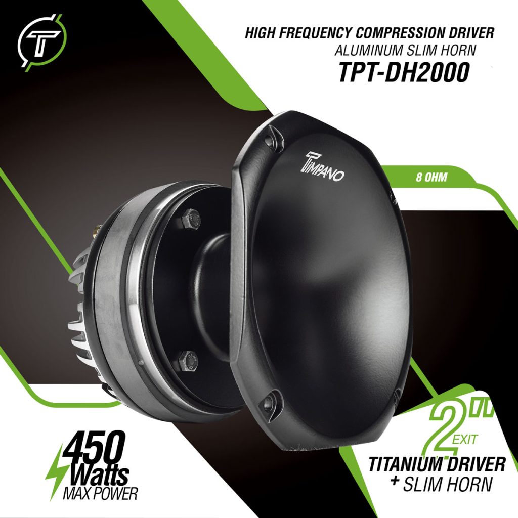 TPT-DH2000 | 2" Exit Compression Driver + Horn 450 Watts Max Power 8 Ohm