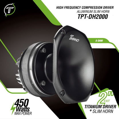 TPT-DH2000 | 2" Exit Compression Driver + Horn 450 Watts Max Power 8 Ohm