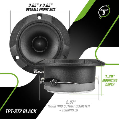 TPT-ST2 | Black Slim Super Tweeter, 600 Watts 4 Ohm