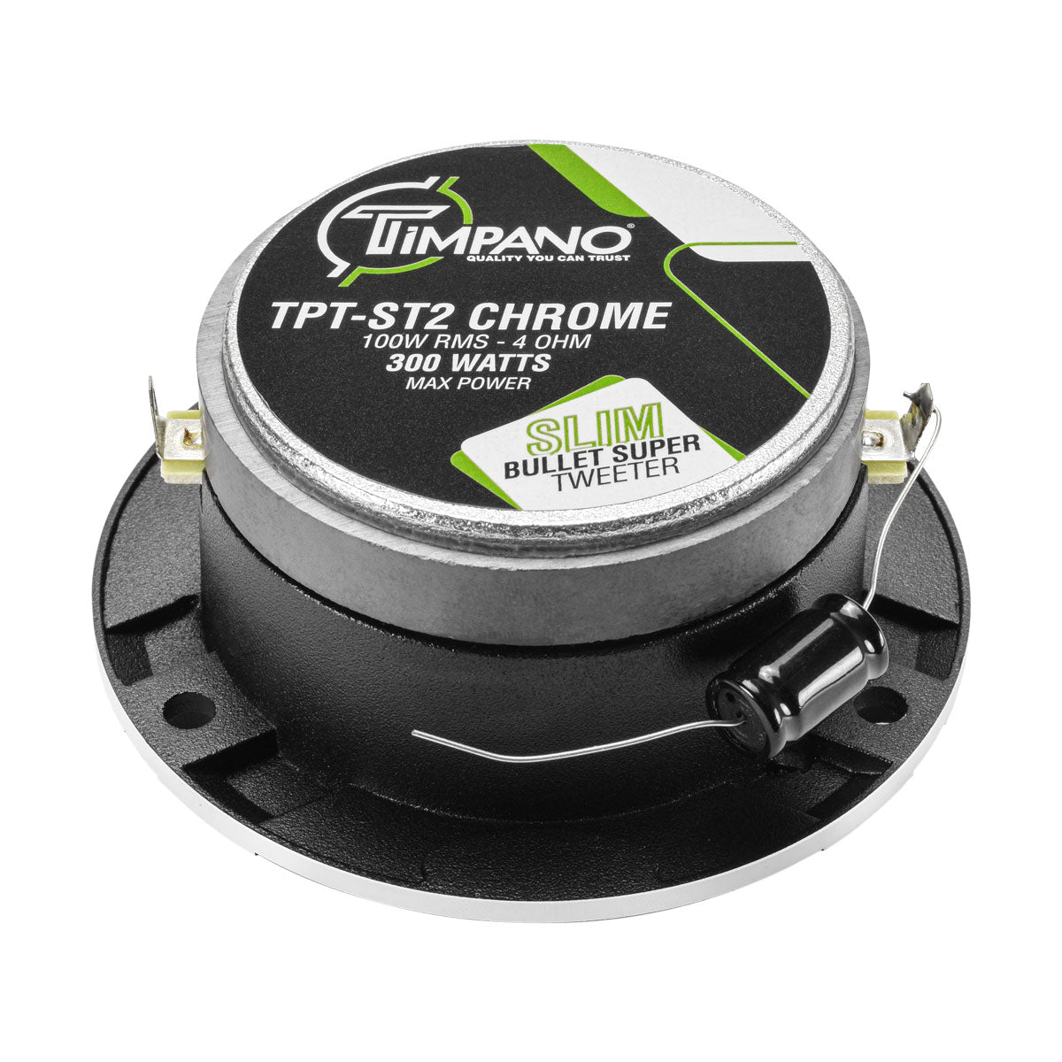 TPT-ST2 CHROME | Timpano Bullet Tweeters 600 Watts 4 Ohm