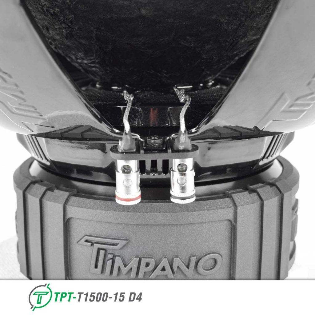 TPT-T1500-15 D4 | Timpano 15″ Car Audio Subwoofer 1600 Watts Dual 4 Ohm