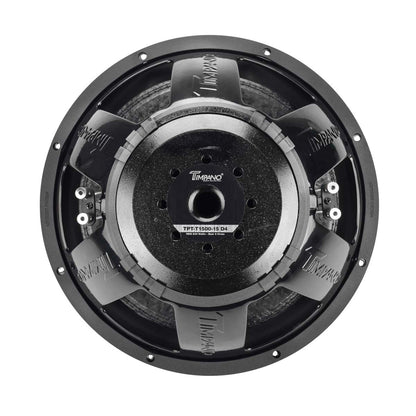 TPT-T1500-15 D4 | Timpano 15″ Car Audio Subwoofer 1600 Watts Dual 4 Ohm