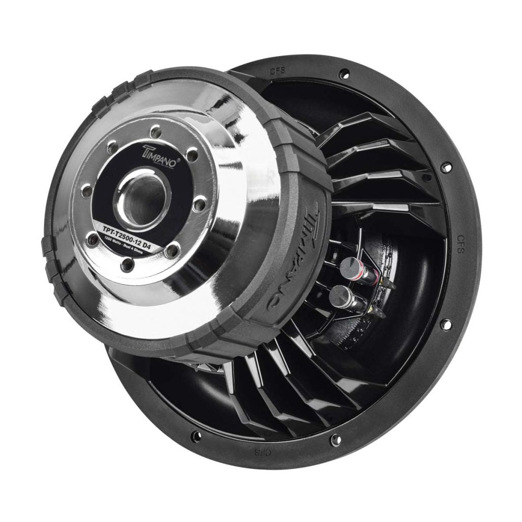 TPT-T2500-12 D4 - Timpano 12″ Car Audio Subwoofer 2500 Watts Dual 4 Ohm