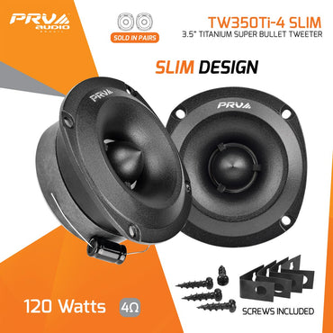 TW350Ti-4 SLIM (PAIR) | 3.5" SUPER BULLET TWEETER