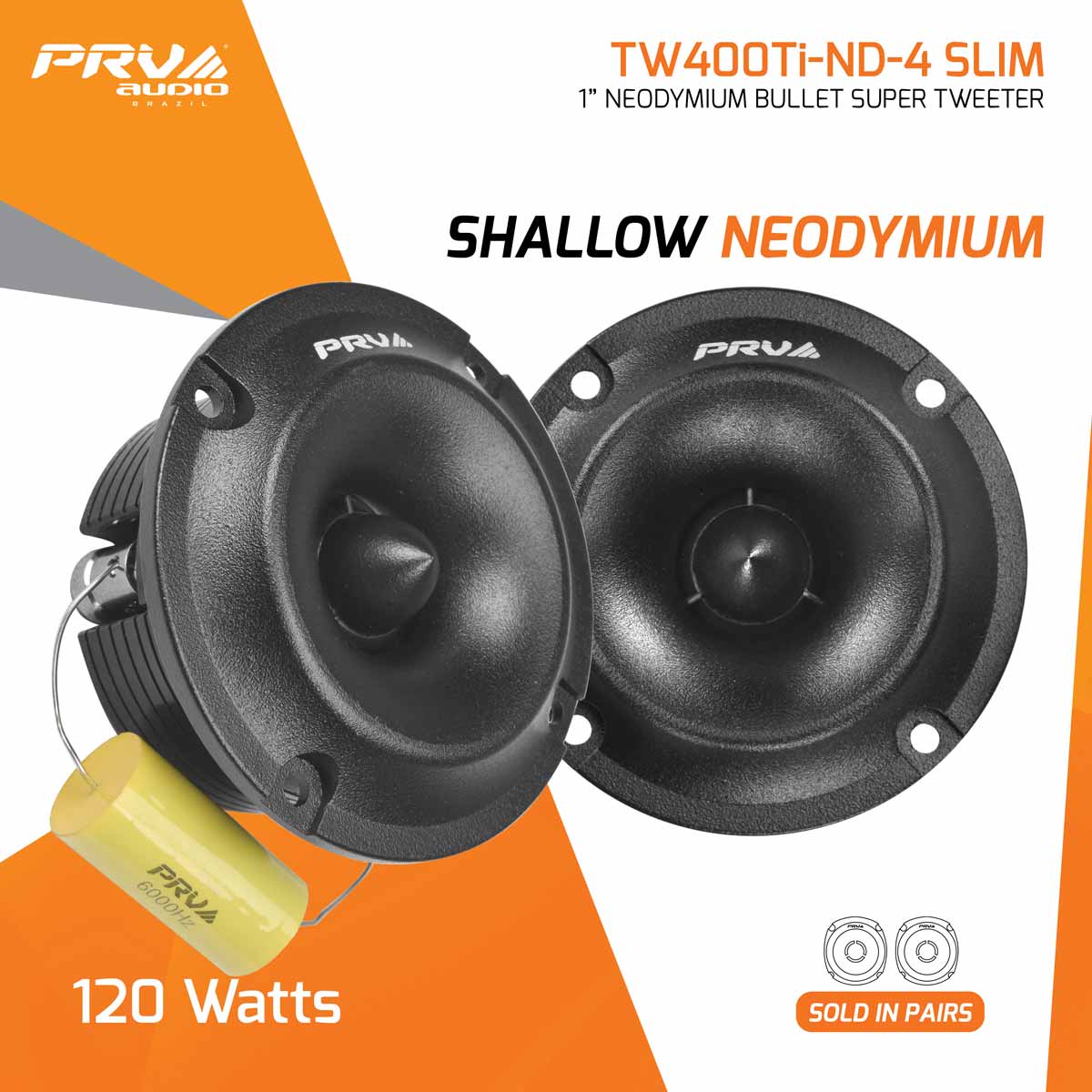 TW400Ti-Nd-4 SLIM (PAIR) Tweeter